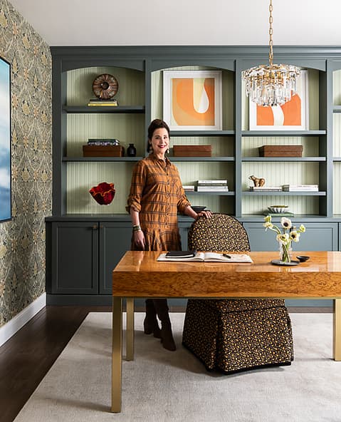 Environmental portrait of Interior Designer Julie Nelson.  Photography by Karen Palmer