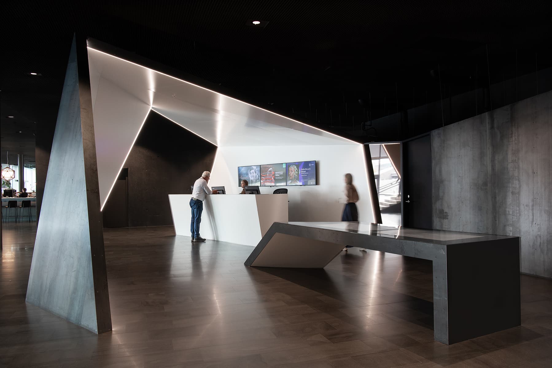 Information Area - Harpa - Reykjavik Concert Hall and Conference Center -   photographed by Karen Palmer, a skilled architectural photographer based in St. Louis, Missouri