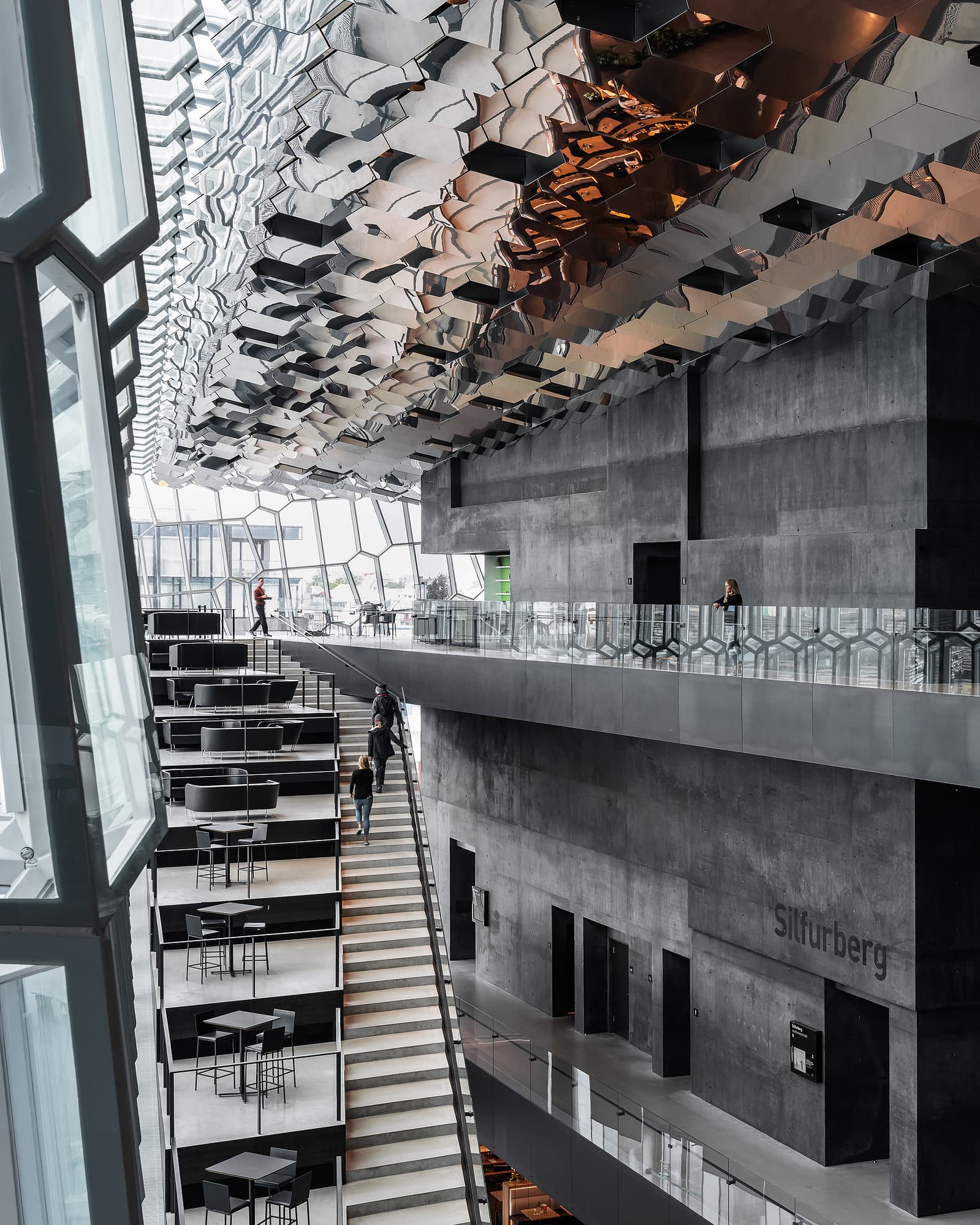 Harpa - Reykjavik Concert Hall and Conference Center - the main entry -  photographed by Karen Palmer, a highly skilled architectural photographer based in St. Louis, Missouri