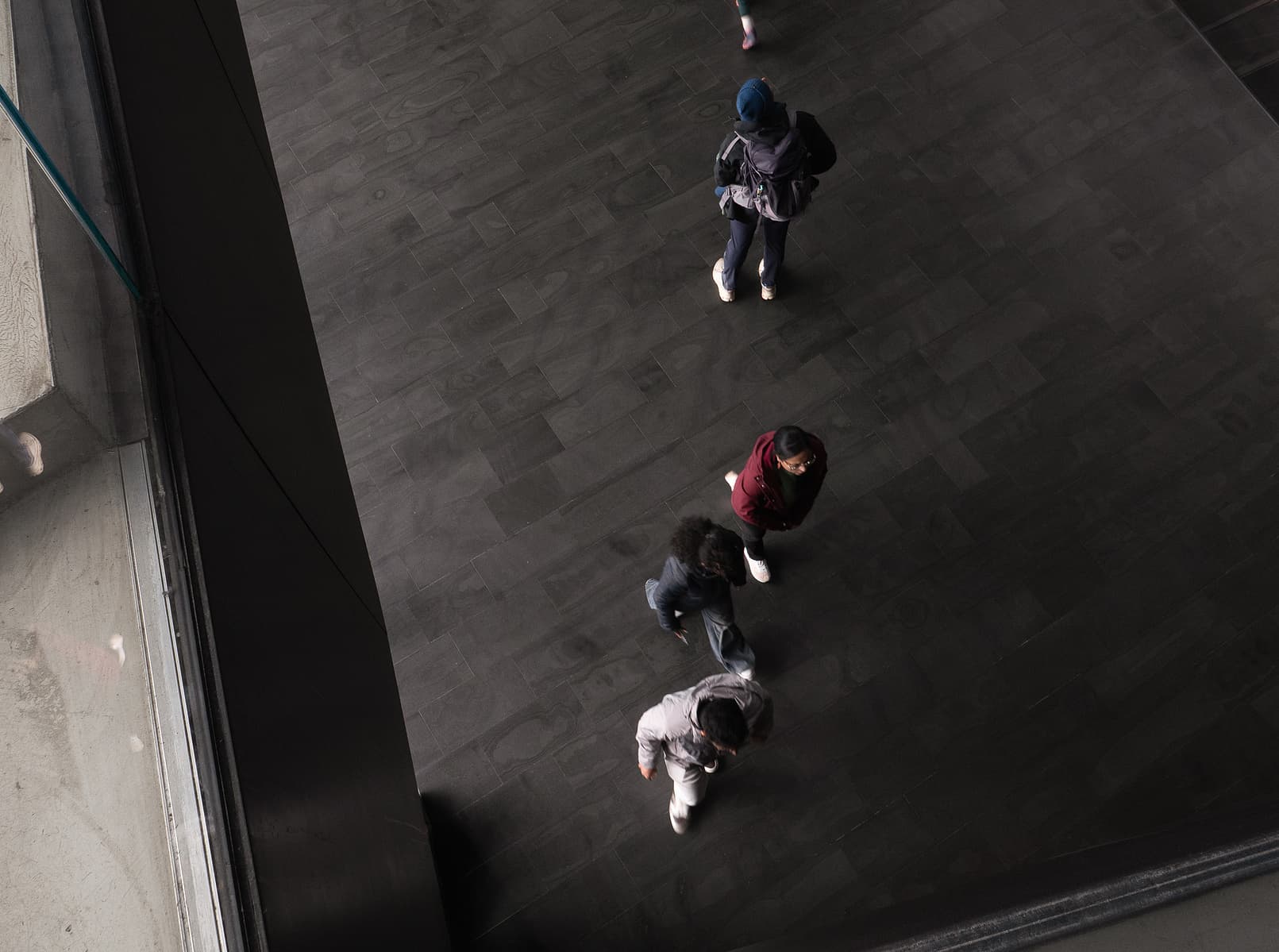 Interior abstract of The Harpa.  Photographed by Karen Palmer, an architectural photographer, who uses narrative in her work.