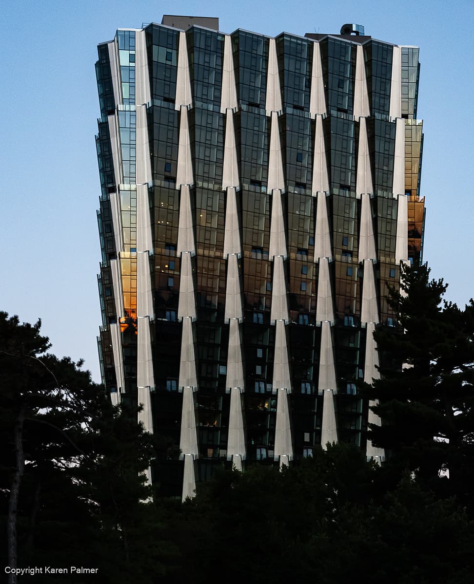 Beautiful evening shot of the Studio Gang&amp;amp;amp;amp;amp;amp;amp;amp;amp;amp;amp;amp;amp;amp;amp;amp;amp;amp;amp;amp;amp;amp;amp;amp;amp;amp;amp;amp;amp;amp;amp;amp;amp;amp;amp;amp;amp;amp;#x27;s St. Louis 100 Tower.  Photography with an editorial feel for architecture. Karen Palmer