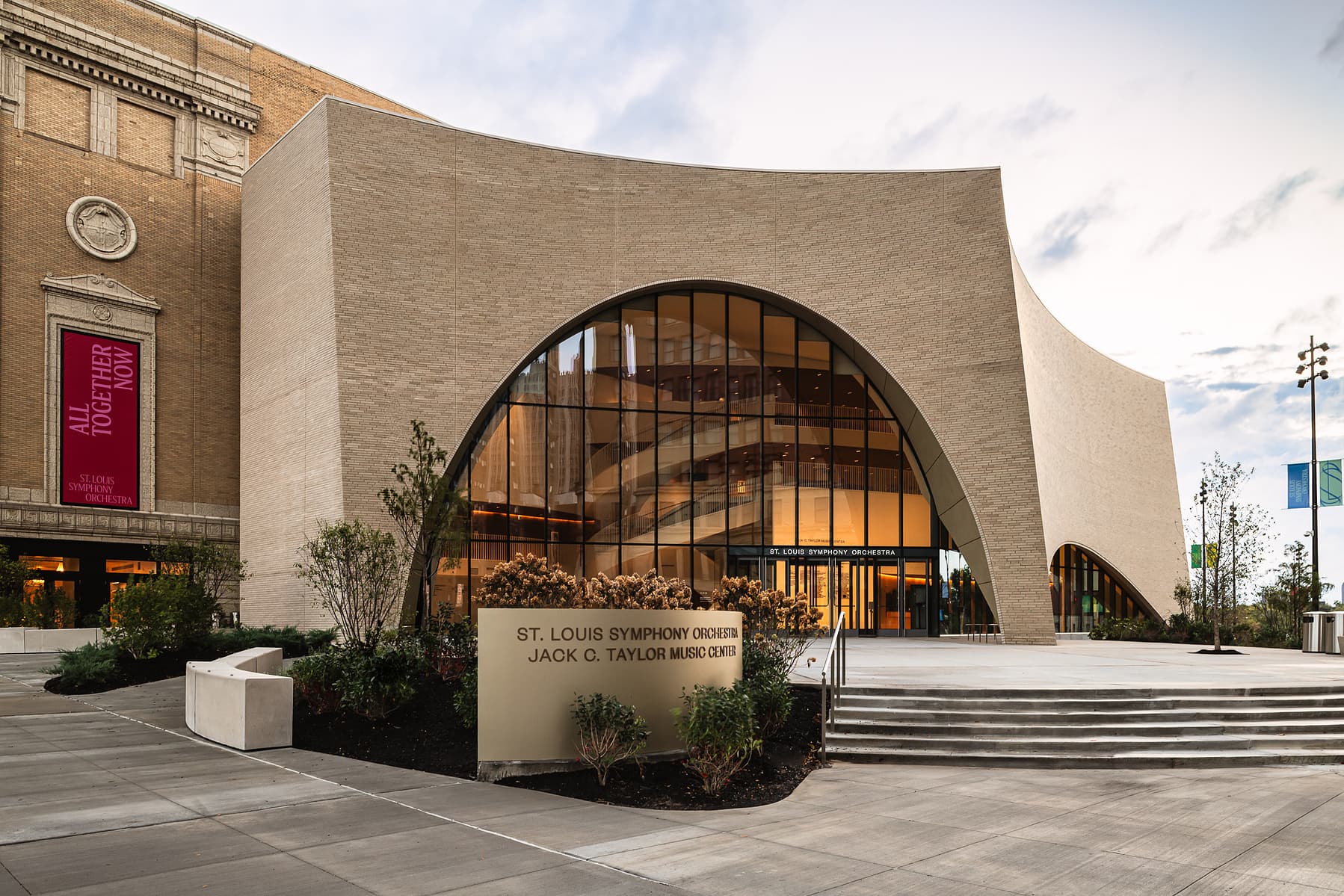 Front Facade with signage of the Jack C Taylor Music Center